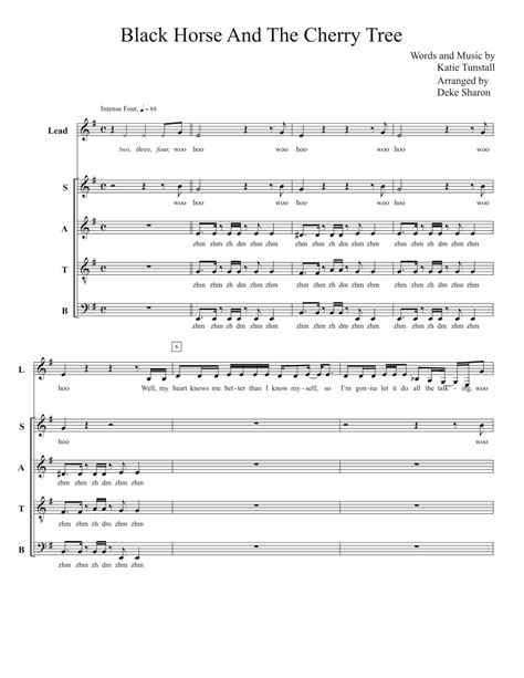 Black Horse And The Cherry Tree (arr. Deke Sharon) Sheet Music | Casey ...