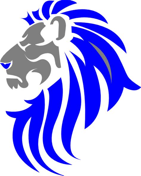 Blue Lion Clip Art at Clker.com - vector clip art online, royalty free ...