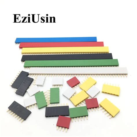 2.54mm Single Row Female PCB Board Pin Header Connector Strip Pinheader ...