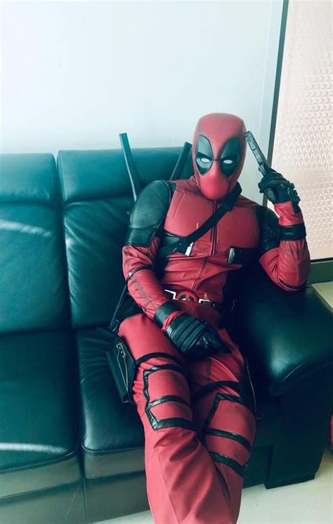 Deadpool DELUXE movie costume with boots without swords and | Etsy ...