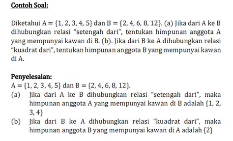 Contoh Soal Relasi Matematika Beserta Jawabannya Terbaru - Riset