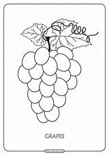 Grape Coloring Sheet For Preschool Pages sketch template