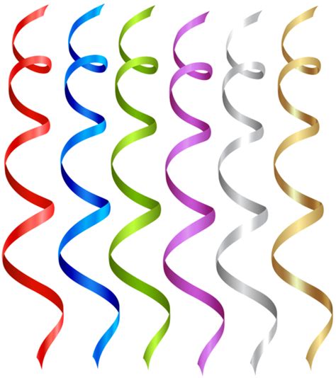 Curly Ribbons Set Clip Art Image | Clip art, Art images, Birthday ...