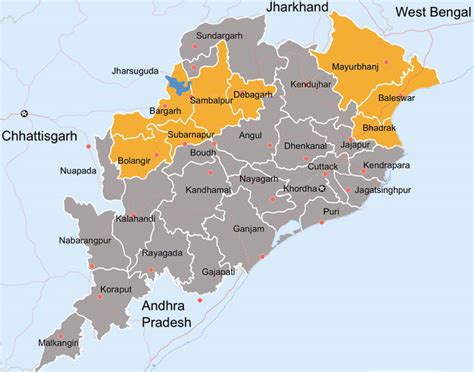 Odisha Map - Patra Tours and Travels