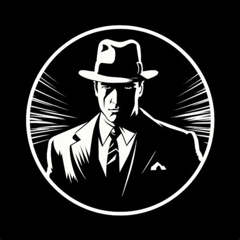 Mafia logo mysterious man black and white illustration AI generated Image | Premium AI-generated ...