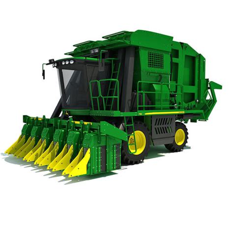 Green John Deere Cotton Picker 3D model | CGTrader