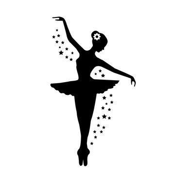 Arabesque Ballet Silhouette Clipart