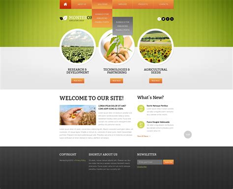 Agriculture Website Template #41293