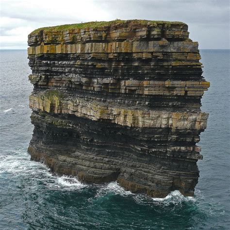 Sedimentary Sea Stack in Ireland : r/pics