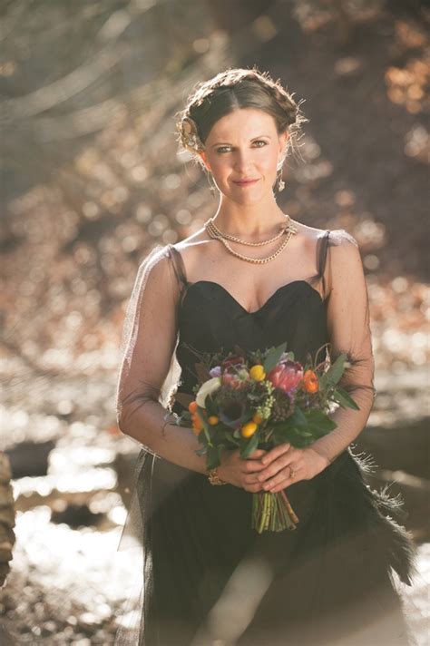 Katniss wedding dress- 'Mockingjay Black' with feather train. Dress from Mignonette Bridal ...