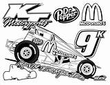 Wingless Sprint Cars Coloring Page Pages sketch template