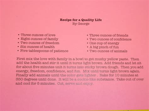 Fifth Grade Global Citizens: Recipe for a Good Life