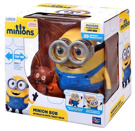 Despicable Me Minions Movie Minion Bob 7 Action Figure Interacts with ...