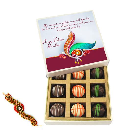 Chocholik Rakhi Gift Box-Milky Chocolate Box-9pc Assorted Chocolates 135 gm: Buy Chocholik Rakhi ...