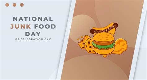 National Junk Food Day Celebration Vector Design Illustration for ...