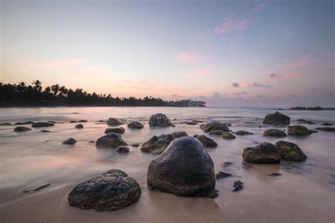 Paradise Beach of Sri Lanka at Sunrise. Stock Photo - Image of outdoors, recreation: 91343278