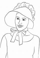 Girl Wearing Pilgrim Bonnet coloring Page  ColouringPages sketch template