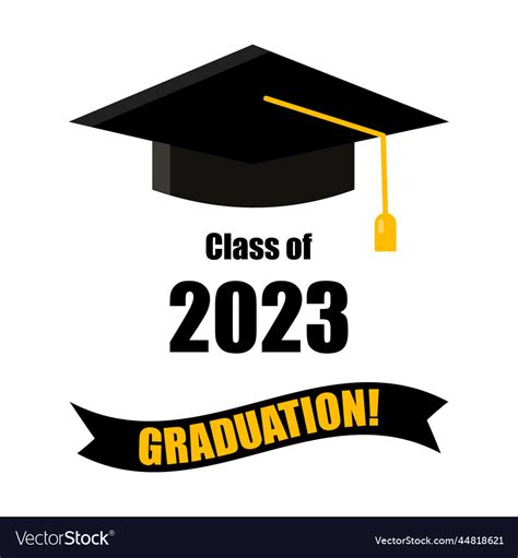 Class off 2023 education concept graduation cap Vector Image