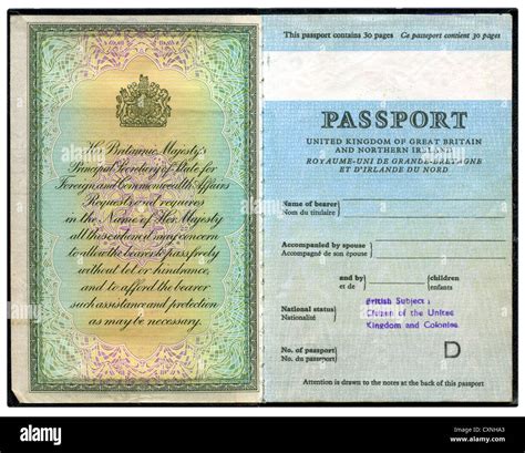 Old British Passport Stock Photo - Alamy