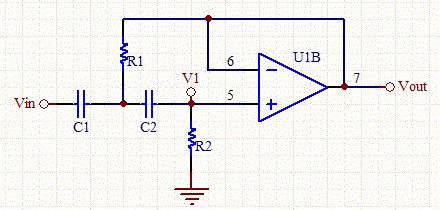 Sallen-Key High Pass Filter Design Equations