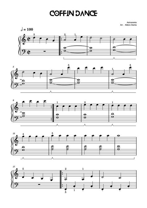 Coffin Dance - Astronomia | Easy Beginner Level Piano Tutorial + Sheet Music | Pop sheet music ...