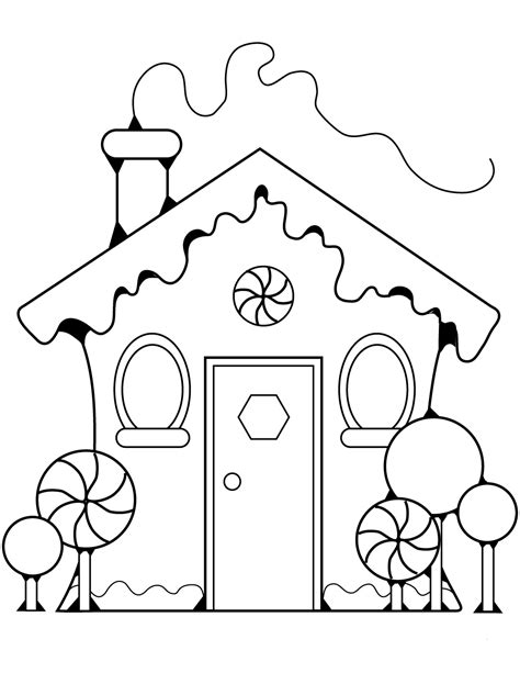 30 Free Gingerbread House Coloring Pages Printable