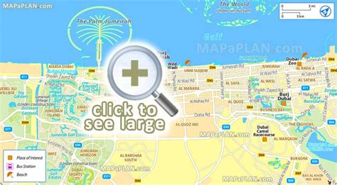 Dubai maps - Top tourist attractions - Free, printable city street map - MapaPlan.com