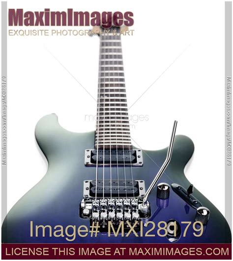 Photo of Blue Ibanez electric guitar isolated on white | Stock Image ...