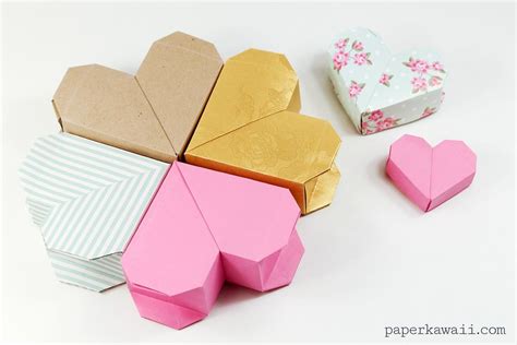 Origami Heart Box Video Instructions | Origami heart, Heart box, Heart ...