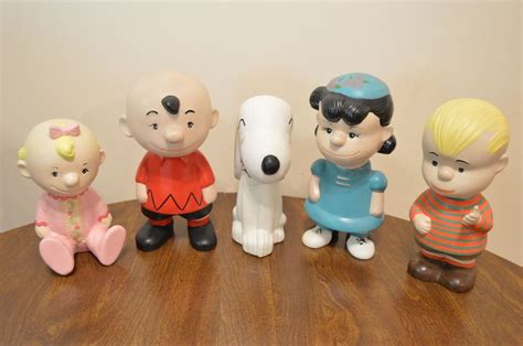 Vintage Charlie Brown Peanuts Gang Ceramic Figurines - Lucy Sally ...