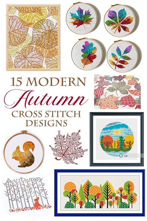 15 Modern Fall Cross Stitch Patterns | Fall cross stitch, Autumn cross stitch patterns, Cross ...