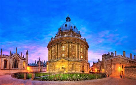 Download Bicycle Britain Oxford University Radcliffe Camera Man Made Building HD Wallpaper