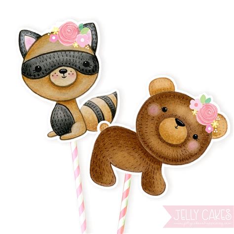 Printable Woodland Animal Cake Toppers Woodland Baby Shower | Etsy