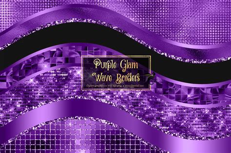 Purple Foil, Plum Purple, Burgundy, Deep Purple, Digital Wave, Glam Waves, Photoshop Plugins ...