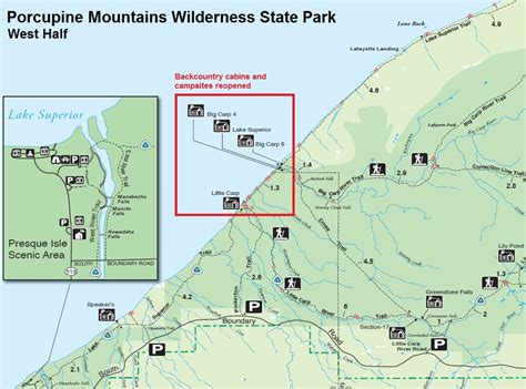 Most backcountry cabins and campsites reopened at Porcupine Mountains