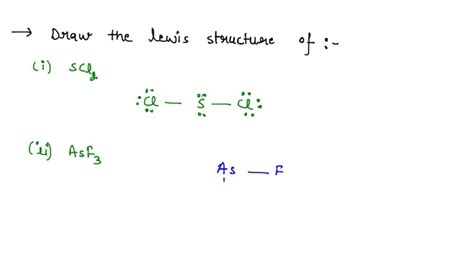 SOLVED: 1) Draw the Lewis structure of: A) SCl2 B) AsFr3 2) Using only ...