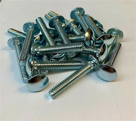 1/4-20 x 1-1/2" Knurled Neck Locking Ribbed Carriage Bolt Screw Smooth Round - 10 Pieces: Amazon ...