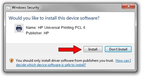 Download and install HP HP Universal Printing PCL 6 - driver id 1154109