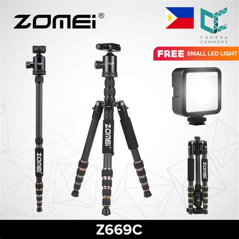 Zomei Z669C Tripod Carbon Fiber Twist Lock Ball Head and Carrying Case for SLR Camera ...