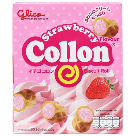 Glico Collon Strawberry Cream Biscuits - 54 g (Best Before: 7th Oct 22 ...