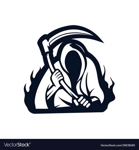 Grim reaper logo Royalty Free Vector Image - VectorStock