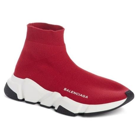 Women's Balenciaga Speed Mid Sneaker ($695) liked on Polyvore featuring ...