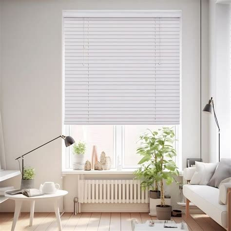 Buy 63mm Slat Smooth White Shutter Style Blinds Online | Curtain Wonderland