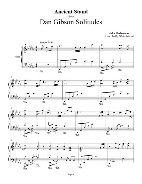 Dan Gibson's Solitudes - Ancient Stand | True Piano Transcriptions