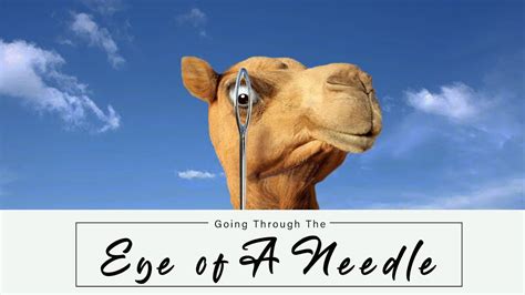 Camel Into The Eye Of A Needle - (idiomatic) hyperbole to illustrate something that is almost ...