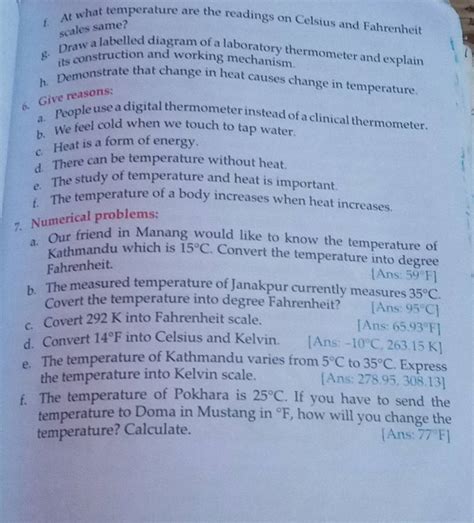 Draw a labelled diagram of a laboratory thermometer and explain h. Demons..