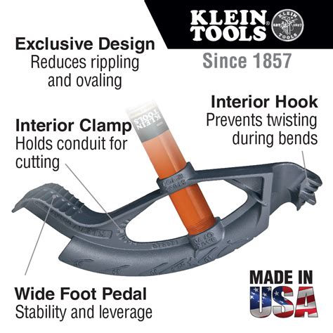 Iron Conduit Bender 1-Inch EMT, Assembled - 56205 | Klein Tools