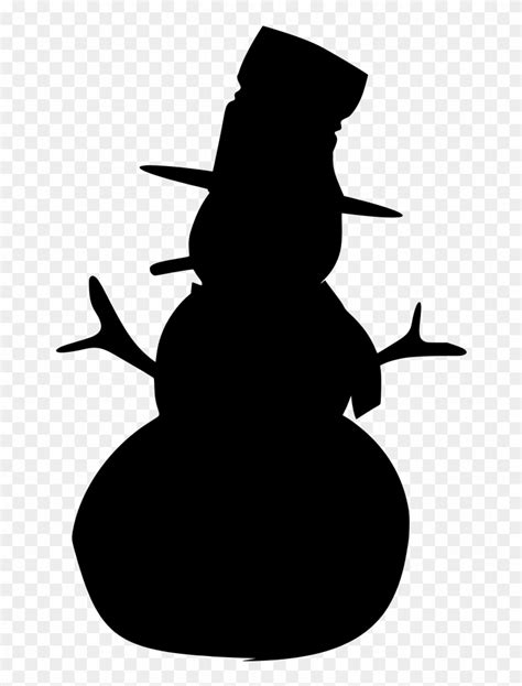 Snowman Silhouette Clip Art