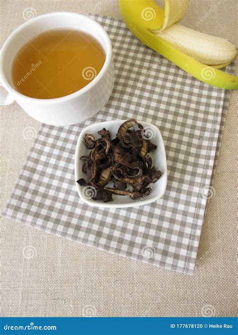 Banana peel tea stock photo. Image of organic, bananas - 177678120