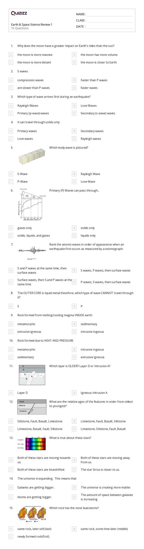 50+ Earth & Space Science worksheets for 6th Grade on Quizizz | Free ...